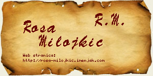Rosa Milojkić vizit kartica